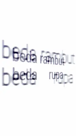 beda rambut bda rupa