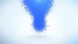 blue particles