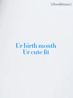 Urbirthmonthurfit🤍