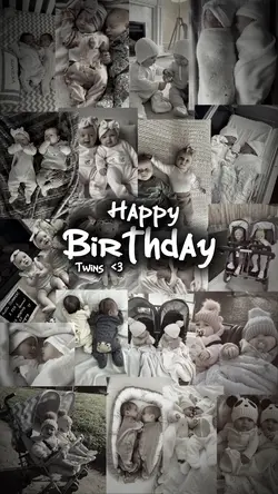 Birthday baby twins