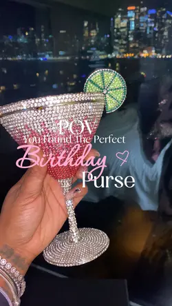 Martini Bday Purse 🍸