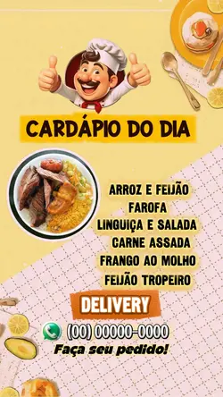 Cardápio de hoje 