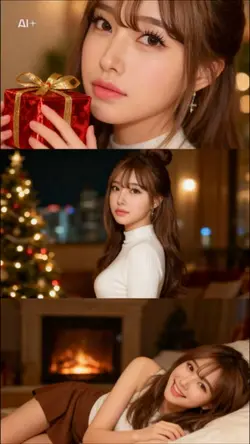 冬　クリスマス　三分割