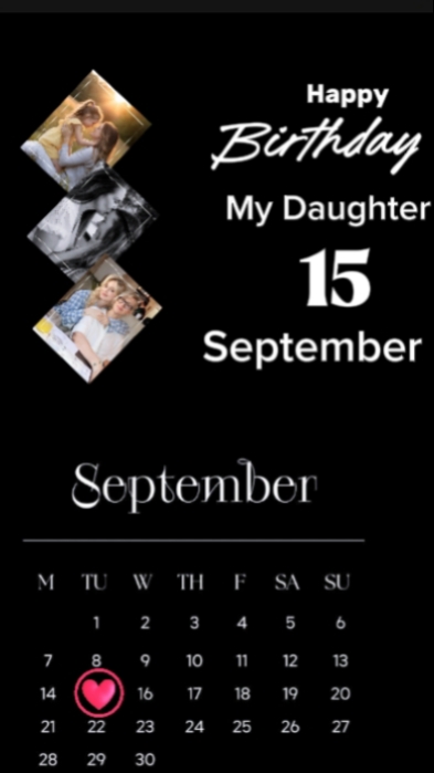 HBD Filha 15 De Setembro