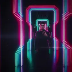 Neonowy fly-through dla szybkich selfie i projektów