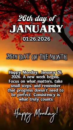 January 26, Monday 