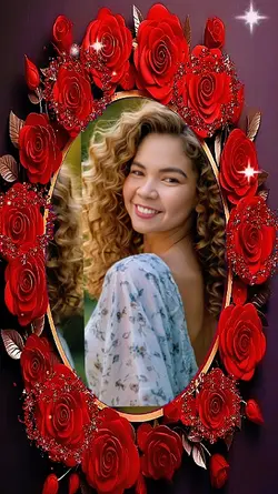 FRAME RED ROSES