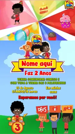 Convite 3 palavrinha