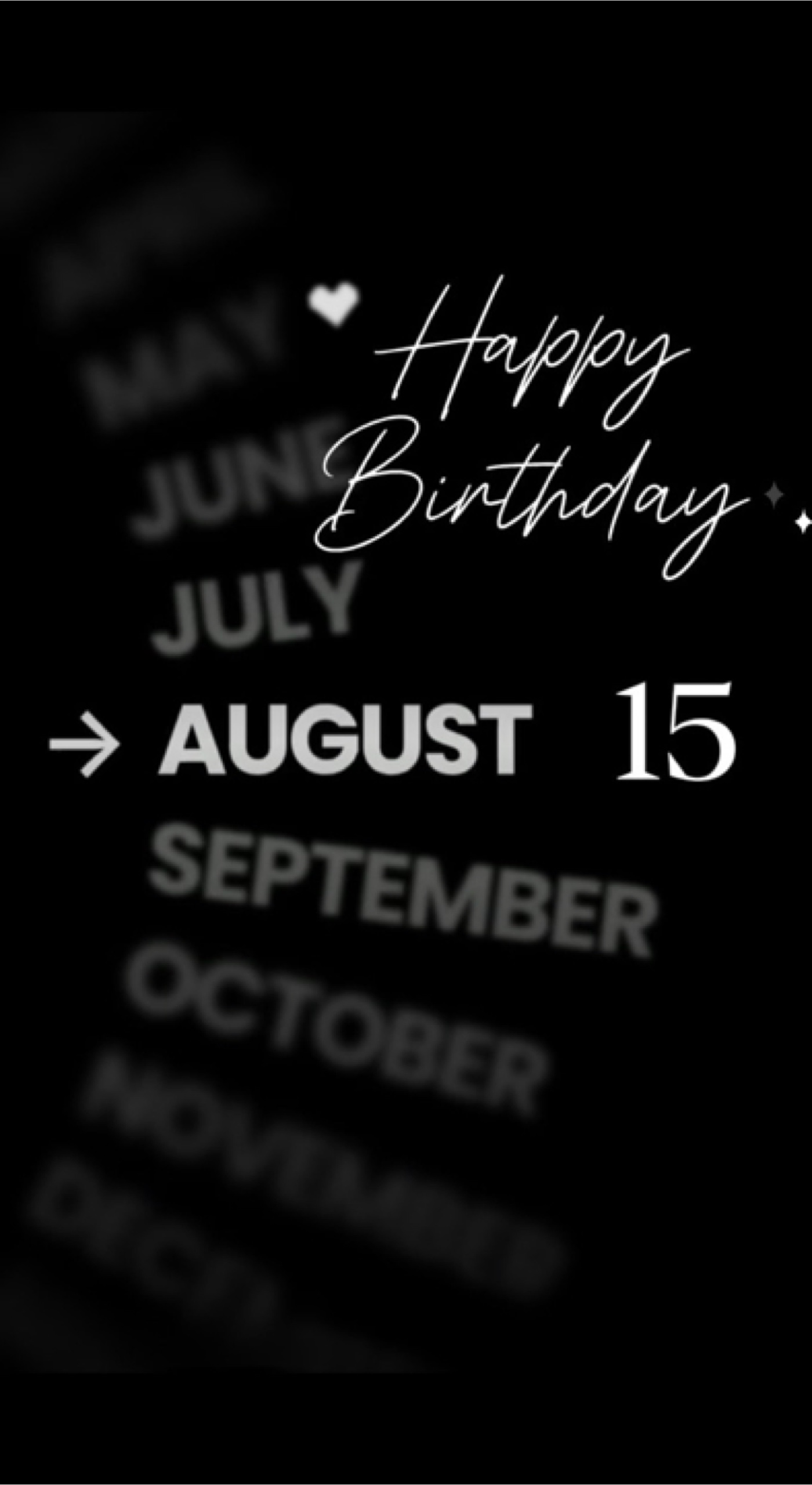 HBD LOVE 15 AUGUST