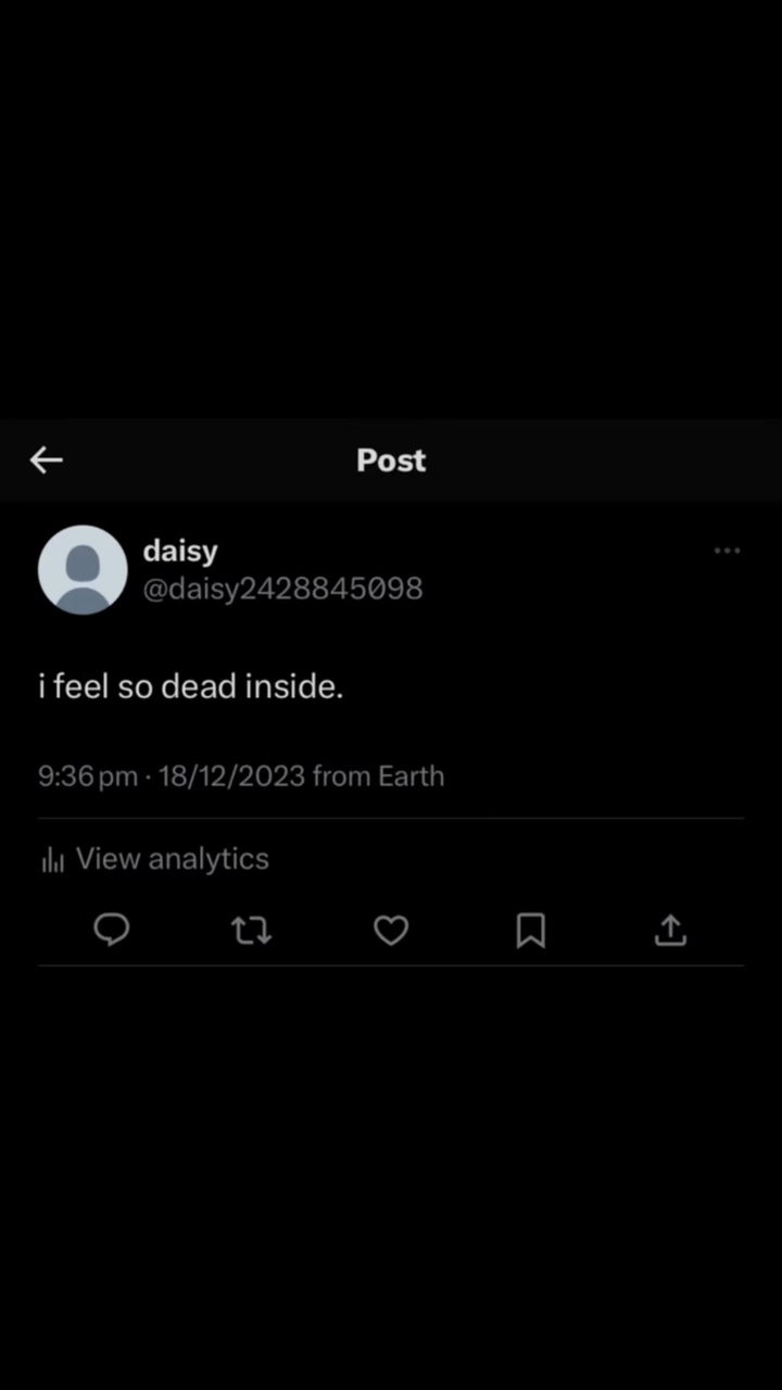 I feel so dead