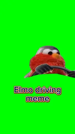 Elmo driving meme