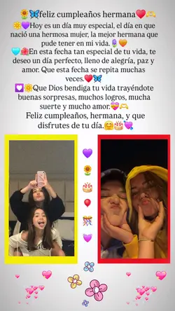 Felicidades hermana 