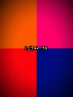 1 girl, 4 outfits 