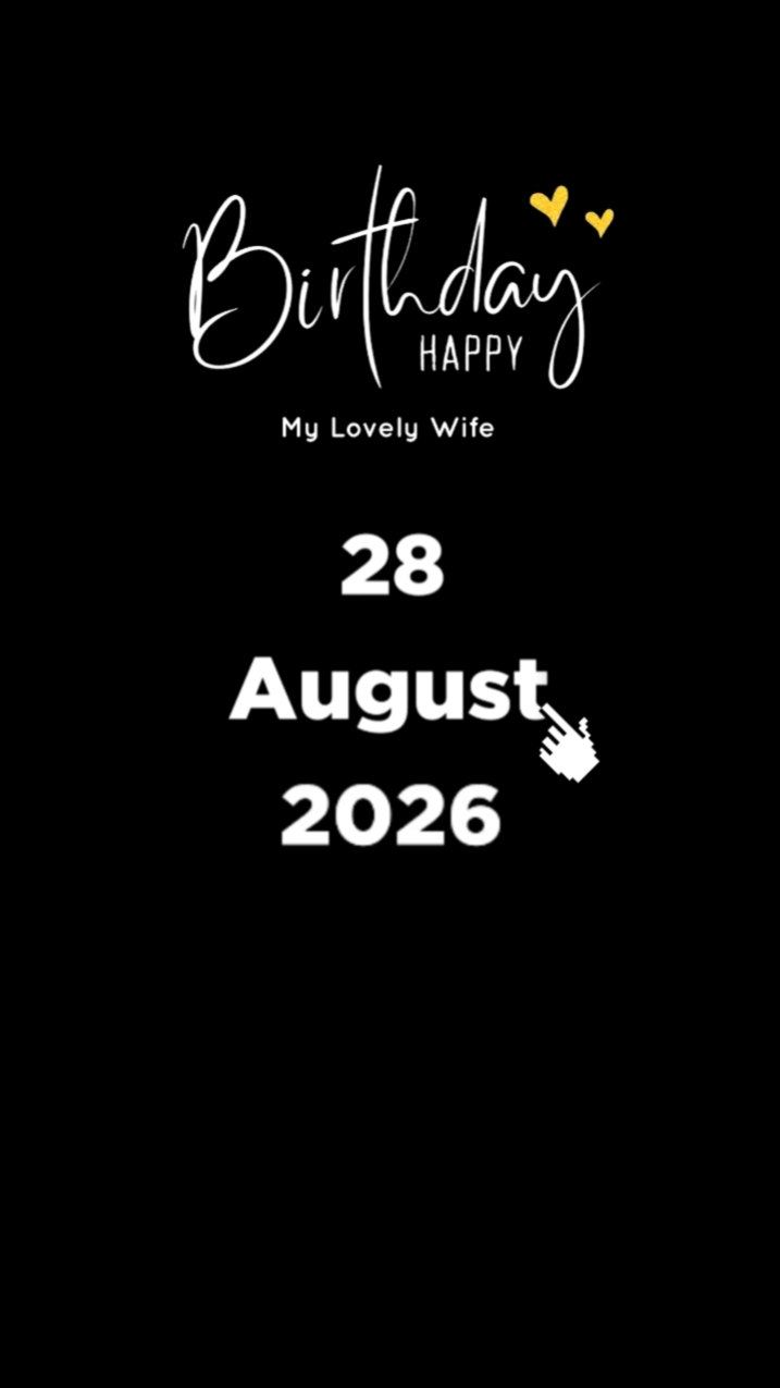HBD WIFE 28 AUGUST