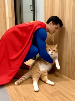 スーパーマンに連れ去られる