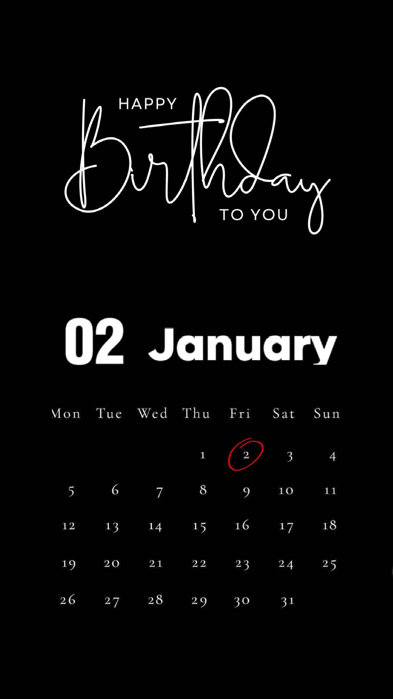 HBD 02 DE JANEIRO 
