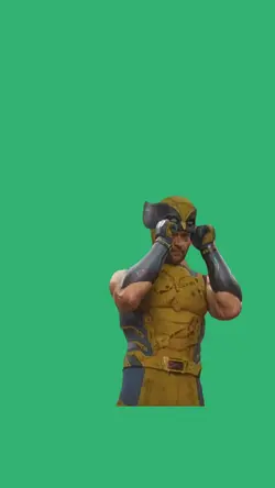 wolverine mask on