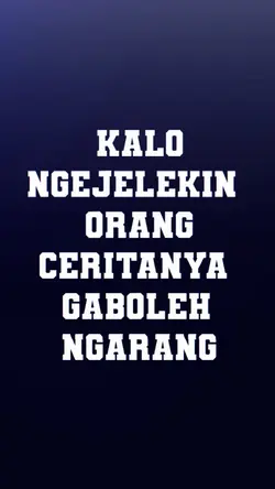 kalo ngejelekin org