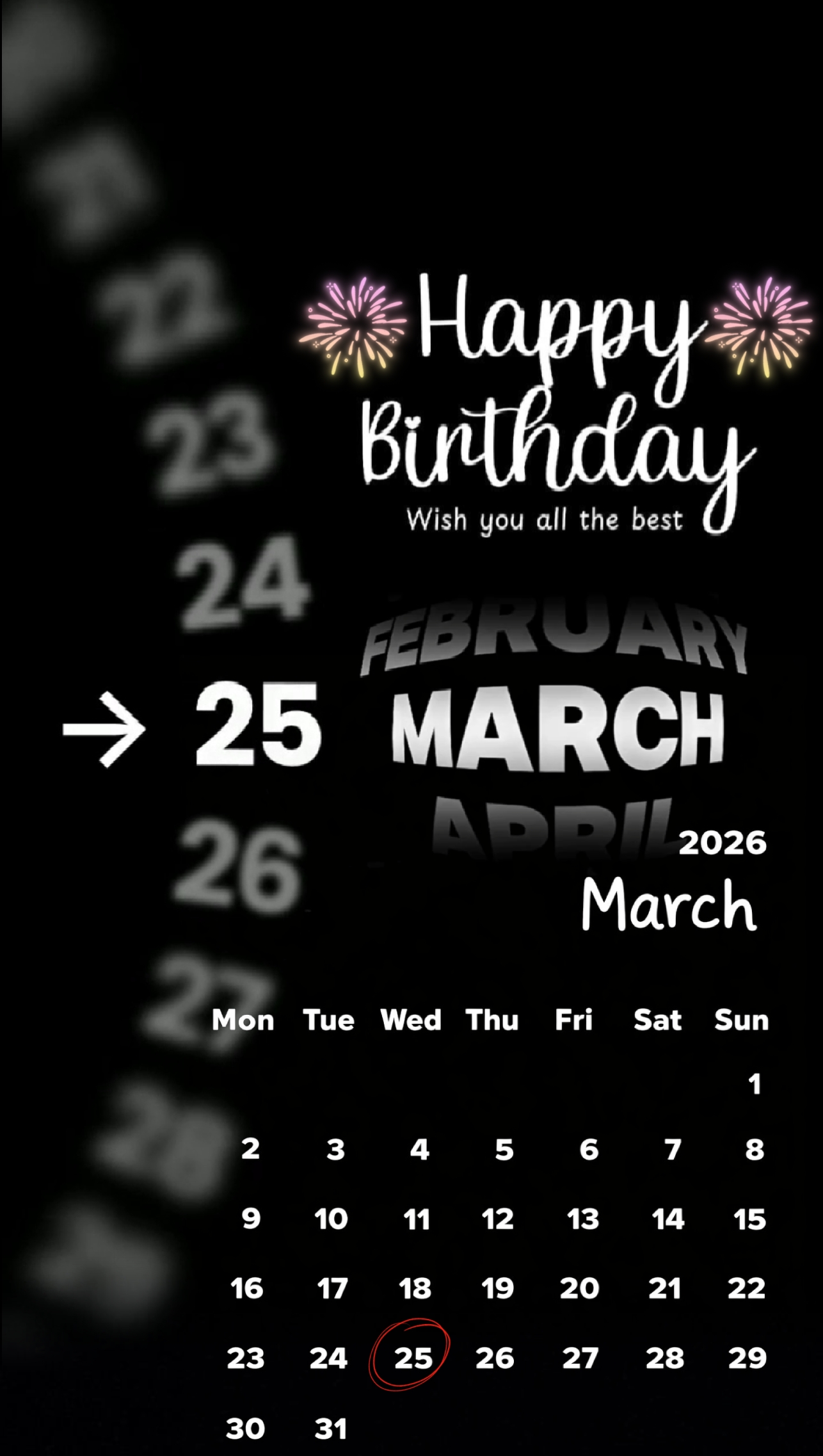 25 MARET ULANG TAHUN
