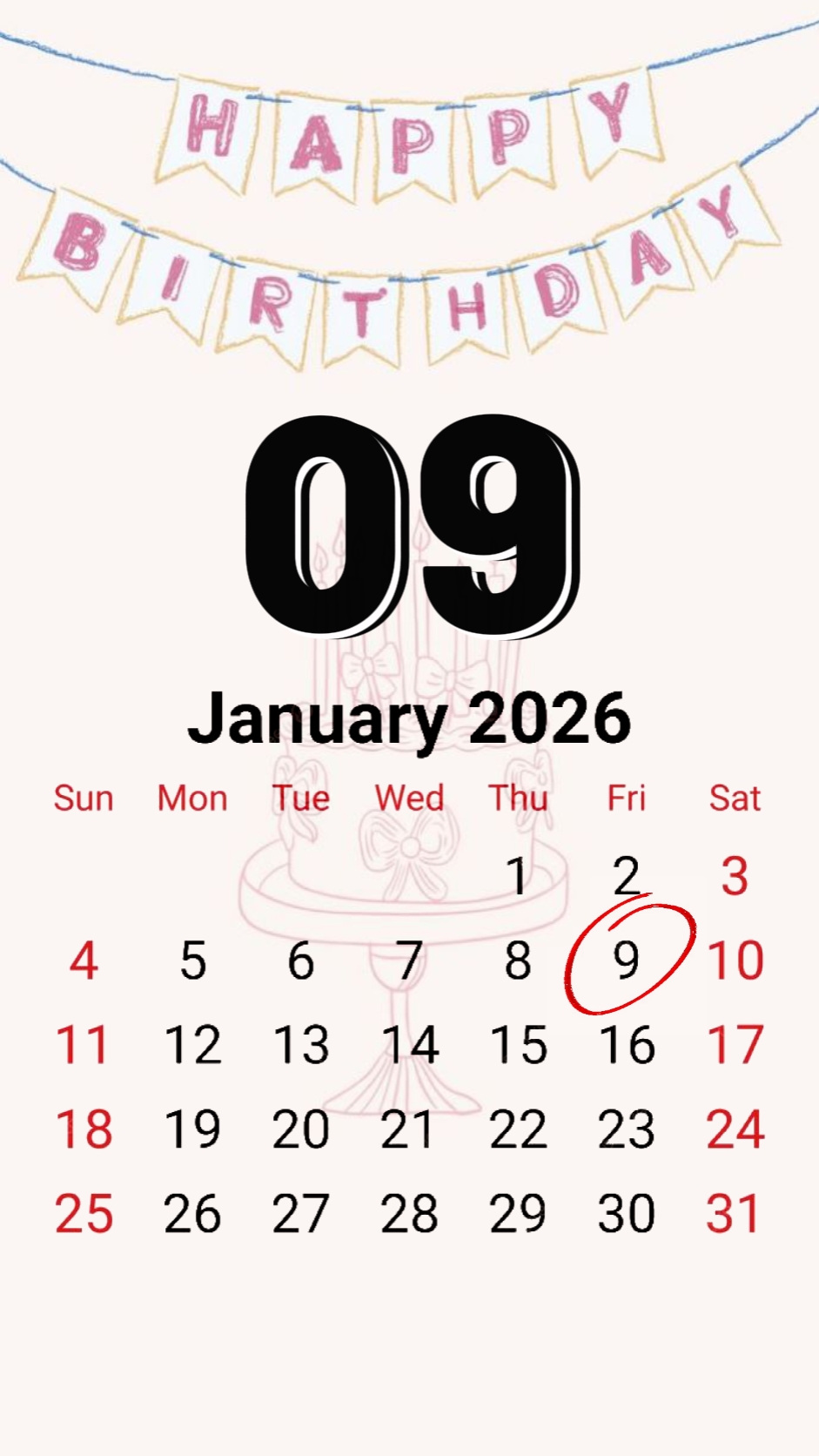 HBD 09 JANUARY 2026