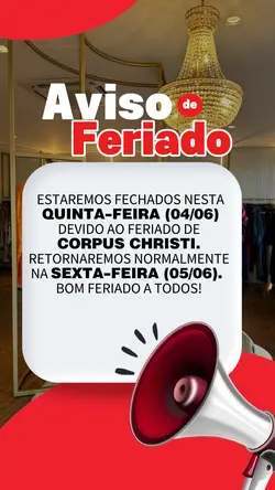 aviso de feriado