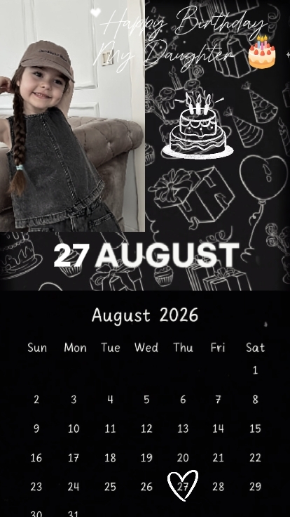 CUMPLEAÑOS HIJA 27 DE AGOSTO