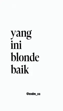blonde baik