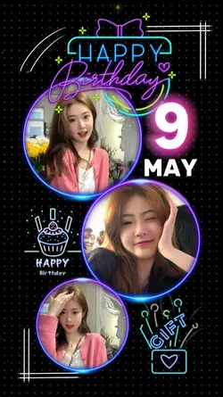 BIRTHDAY 9 MAY NEON