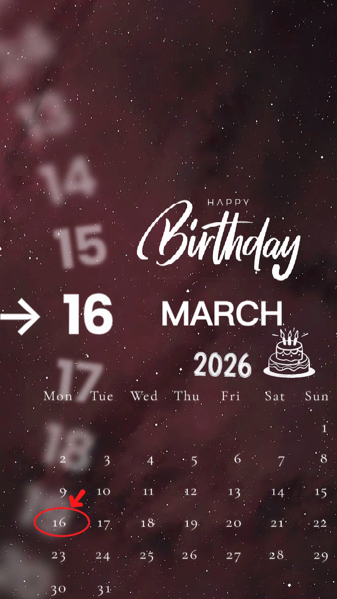 16 MARS ANNIVERSAIRE