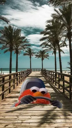 Elmo driving meme