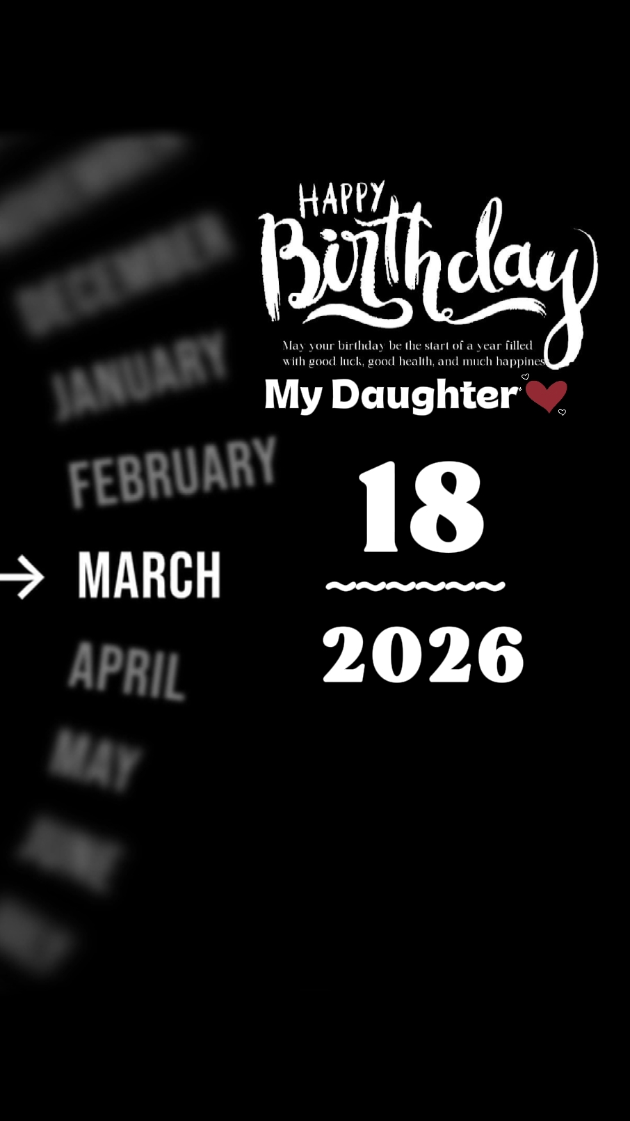HBD FILHA 18 MAR
