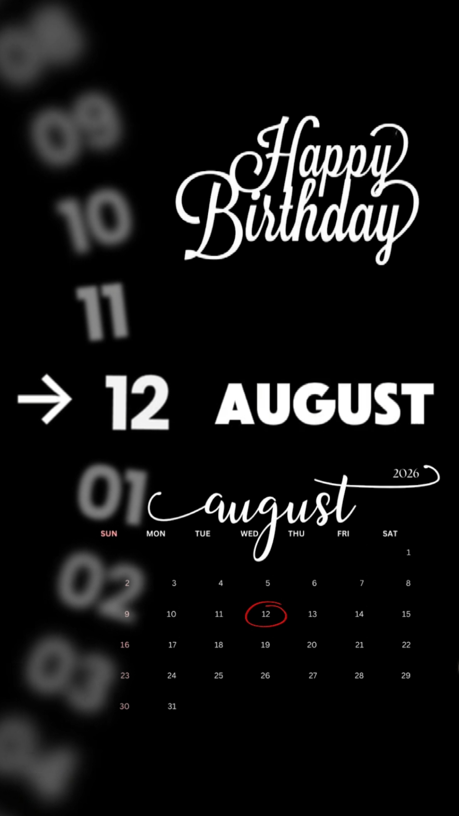 GEBURTSTAG 12 AUGUST 