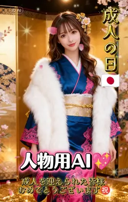 成人の日/おめでとう/人物用AI