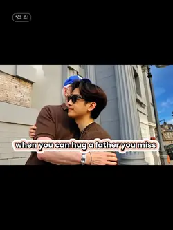Ai hugging father 