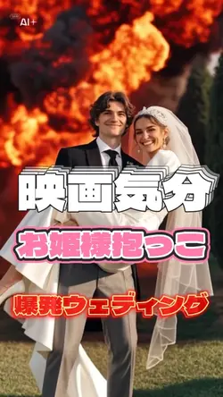 お姫様抱っこ🩷️爆発ウェディング
