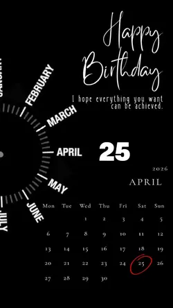 BIRTHDAY 25 APRIL 
