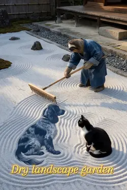 Dry landscape garden