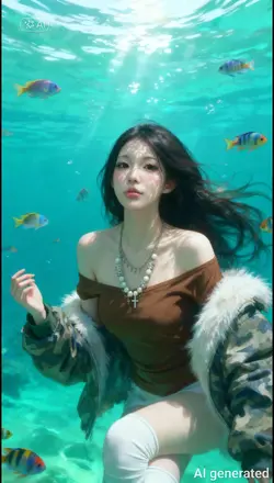 ghép ảnh dưới nước