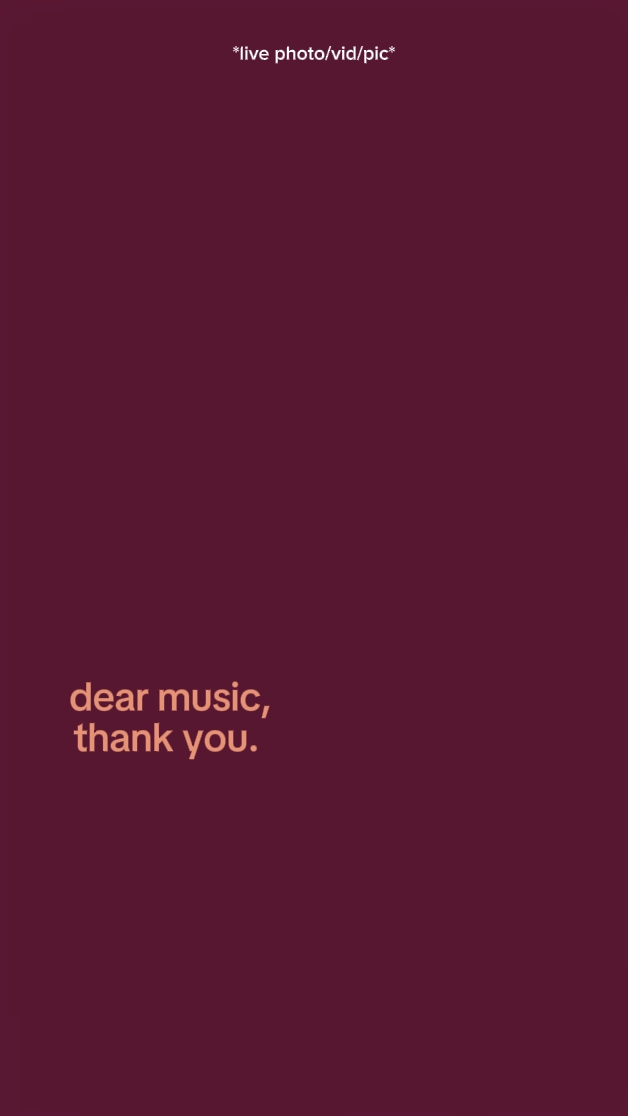 Querida música, gracias.