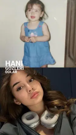 eski bir resme bakar