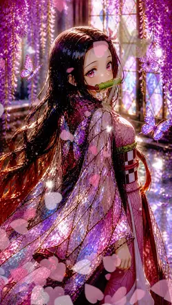 ふじ娘風の禰豆子&しのぶ &炭治郎物語