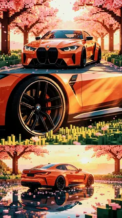 Car Minecraft-style 