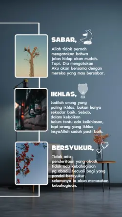 sabar ikhlas syukur