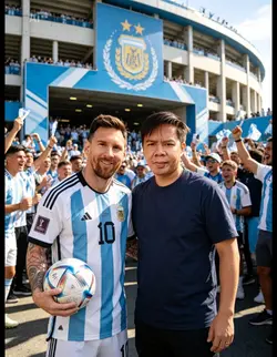 Foto bareng Messi