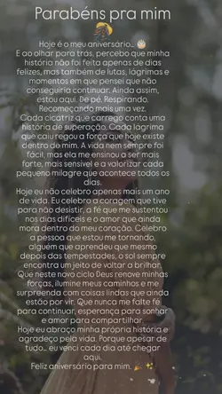 Parabéns pra mim