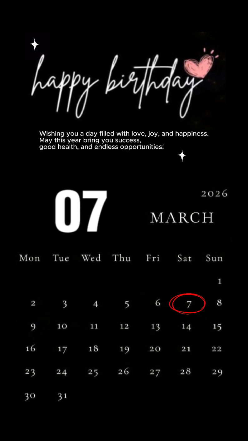 ulang tahun 07 Maret
