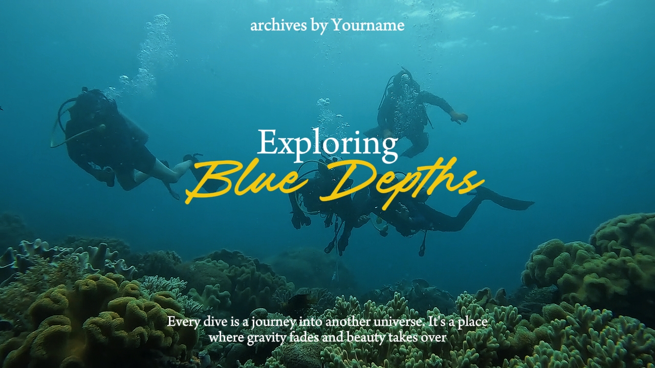 Cinematic scuba dive