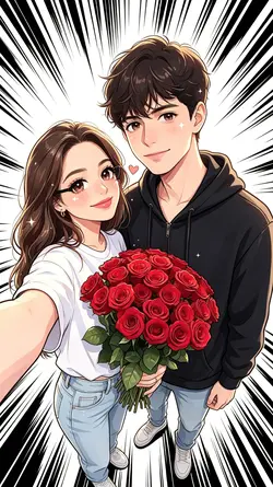 Ai couple caricature