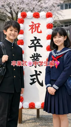 卒業式🫶中学生編💖