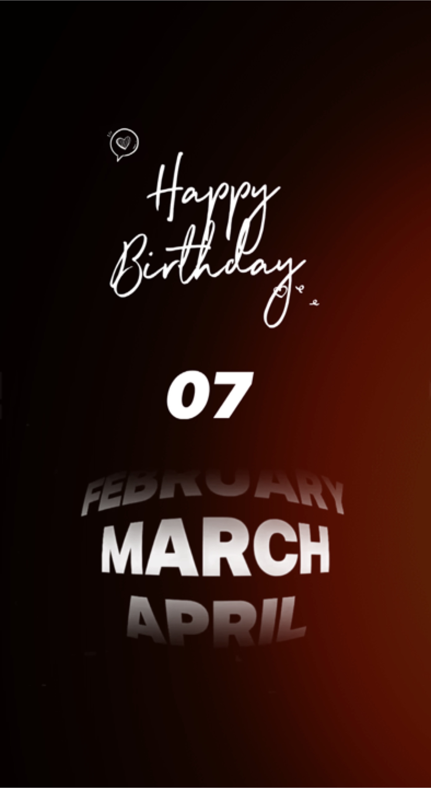 ANNIVERSAIRE 07 MARS